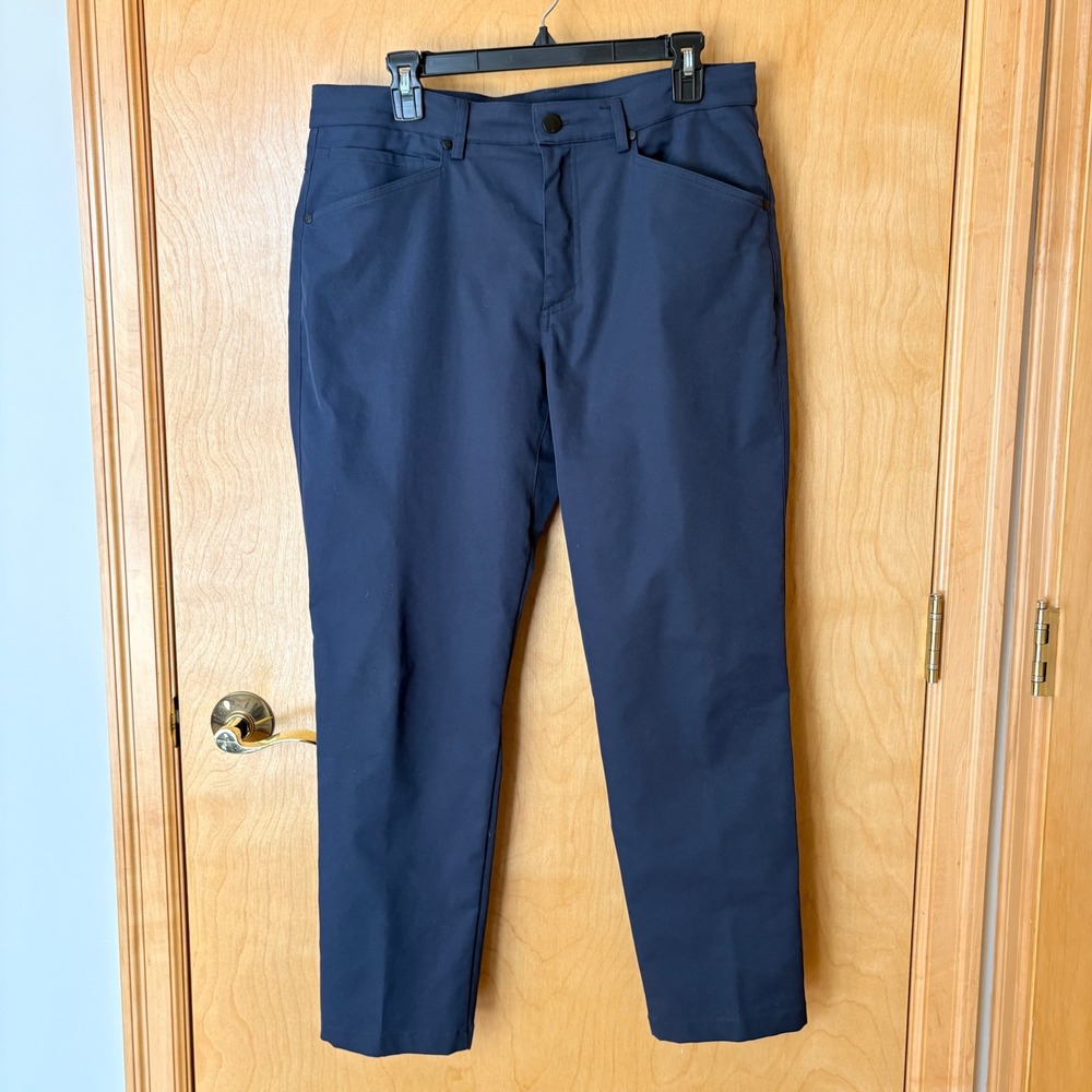 Myles Apparel Tour Pants Mens 33 Navy Blue Performance Five Pocket Trousers